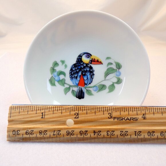Hermes "Toucans" Soy Sauce Dish  3 Available Limoges Porcelain Tableware - Picture 4 of 7